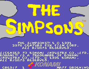 The Simpsons (2 Players Japan) Title Screen